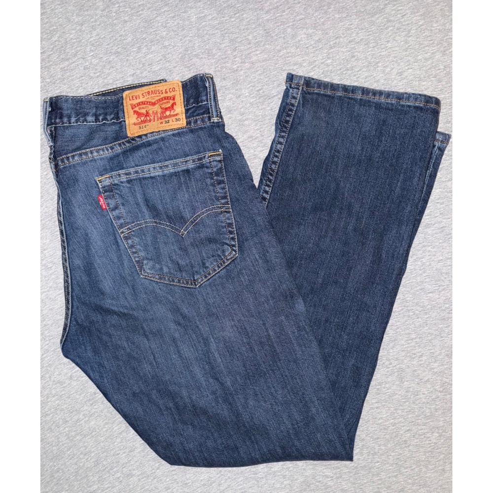 Levis 514 Mens Womens Straight Leg Regular Fit Blue Jean Size 32x30 Buttery Soft